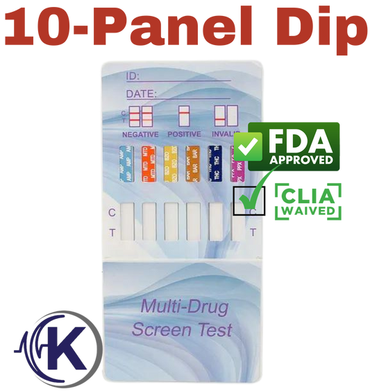 10 Panel Dip Card, CLIA Waived (4104)