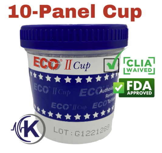 10-Panel ECO-II Drug Test Cup CLIA WAVED (20104)