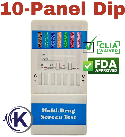 10 Panel Dip Card, CLIA Waived (W3104)