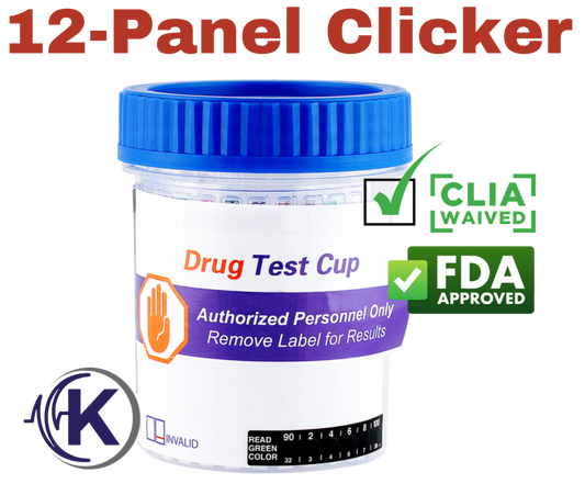 12-Panel Clicker Drug Test Cup CLIA WAIVED (6125)