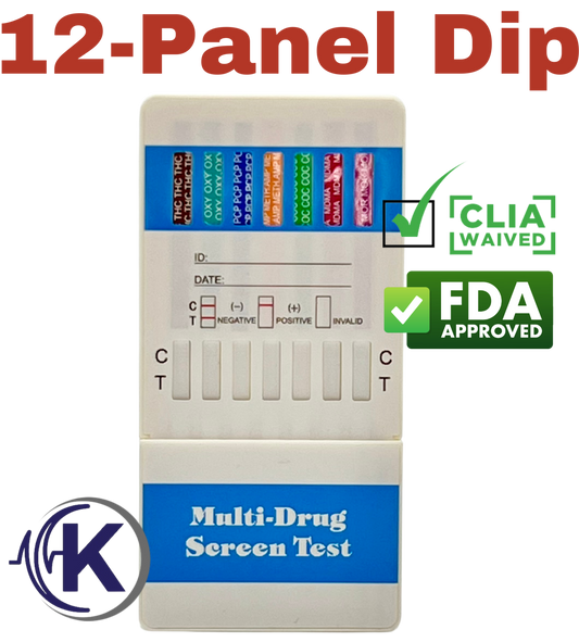 12 Panel Dip Card, CLIA Waived (W13124)