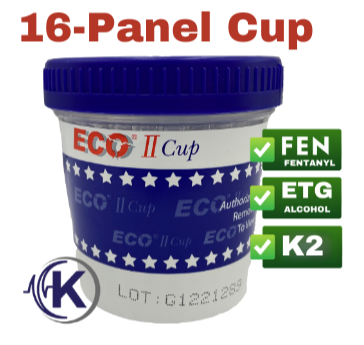 16-Panel ECO-II Drug Test Cup W/ ETG, K2 & FEN (16154)