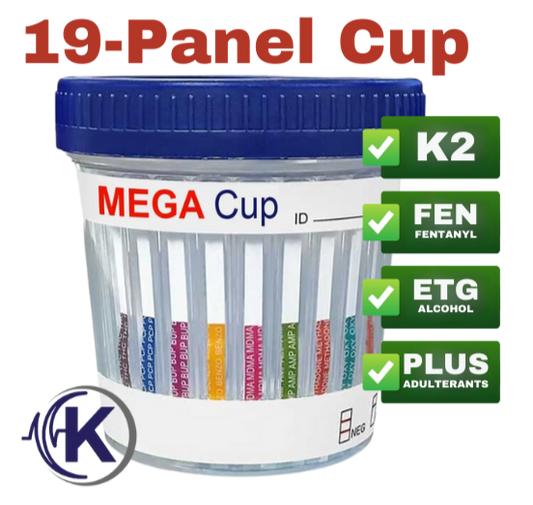 19-Panel MEGA ECO-II Drug Test Cup W/ ETG, K2, FEN, & ADU (03194)