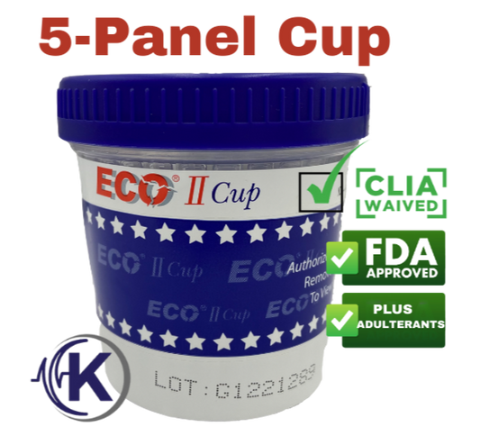 5-Panel ECO II-Drug Test Cup W/ ADU (254 W/AD)