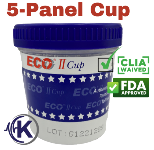 5-Panel ECO II-Drug Test Cup CLIA WAVED (254)